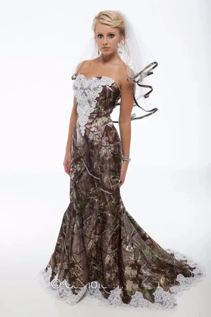 camo wedding dresses