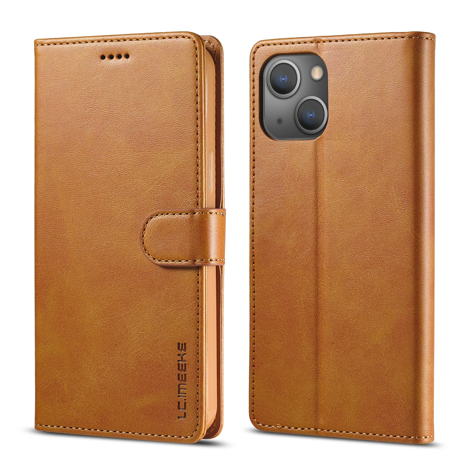 Flip Leather Wallet Case For iPhone 16 15 14 13 12 11 Pro Max XS XR 8 7 Plus SE Mini 16E Business Card Slot Wallet Phone Cover