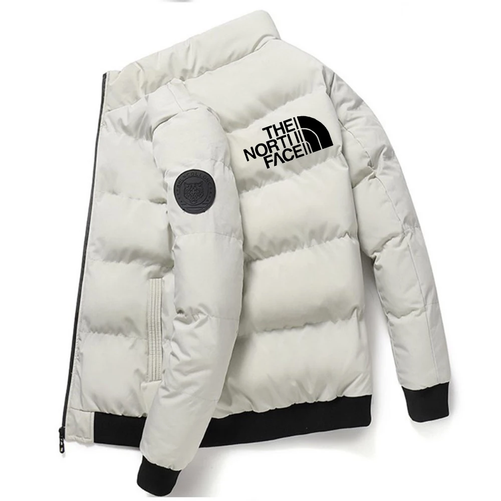 Autumn and winter season thick cotton jacket with lining short jacket with lining cotton men's collarless casual