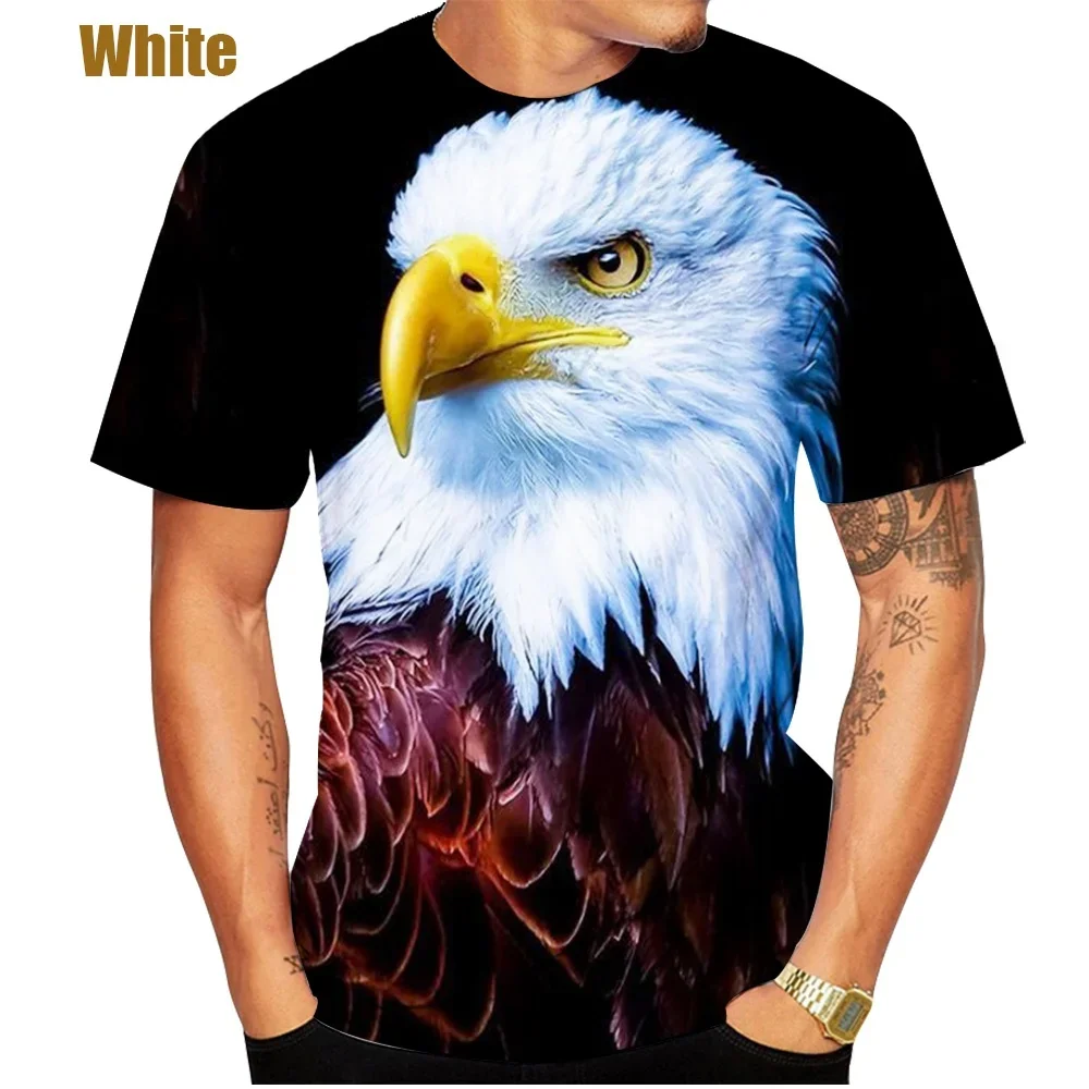 

Новейшая крутая футболка с 3D-принтом огня и орла, Мужская модная спортивная футболка с короткими рукавами и принтом птиц