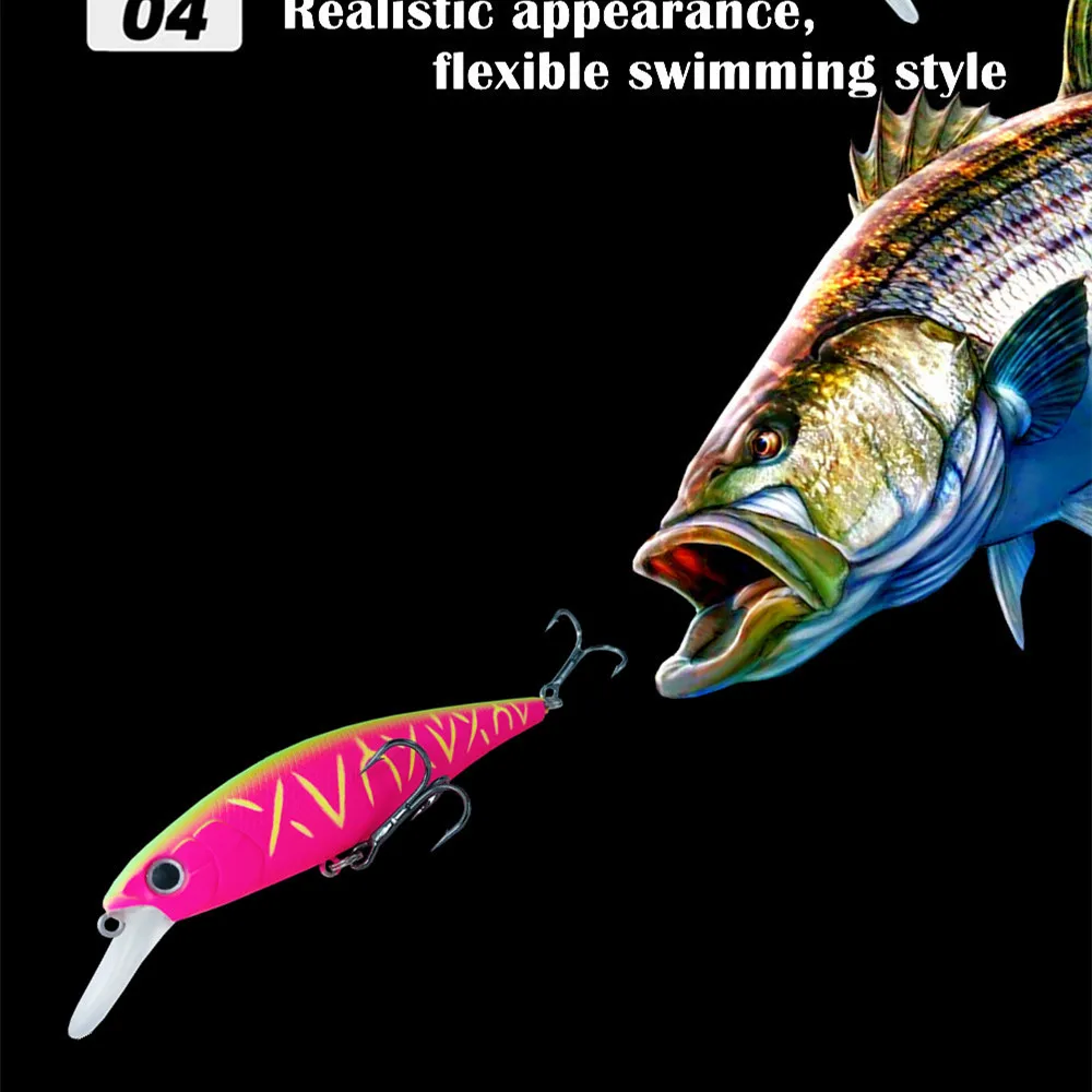 New Suspending Fishing Lure Assassin Minnow 80mm/10.5g 93mm 15g Silent  Wobbler Luminous Saltwater Crankbait of Snapper SeaBass