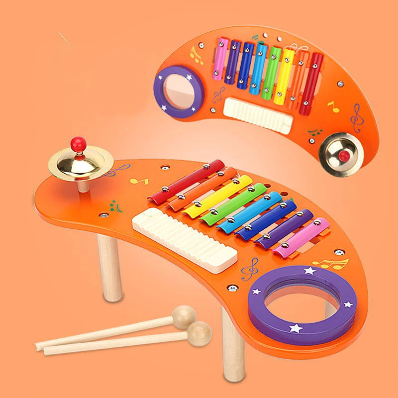 Children Wooden Montessori Musical Toys Percussion Musical Instrument Piano Musical Learning Infant Sensory Education Kids Toys 6