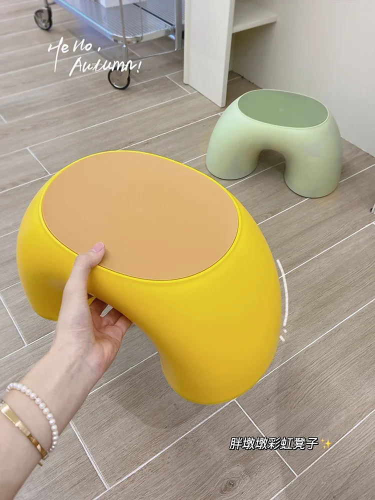 Cute Little Stool Low Stool Dormitory Plastic Thickened Strong Children Baby Stepping Living Room Coffee Table Bench
