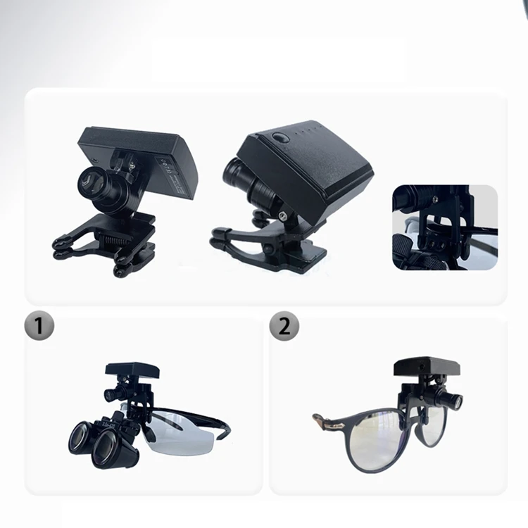 Wireless 5W Loupes LED Headlight Professional Binocluar Magnifier Lupa Headlamp with Clip Brightness Adjustable