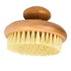 Sisal Bristles Round Bath Shower Body Exfoliating Brush Natural Beech Wood Handle Dead Skin Remover Back Scrubber Massage Tool 4