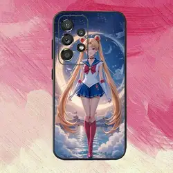 Enchanting Sailor Moon Cartoon Phone Case - Black Cover - Samsung S21Ultra (Z1)