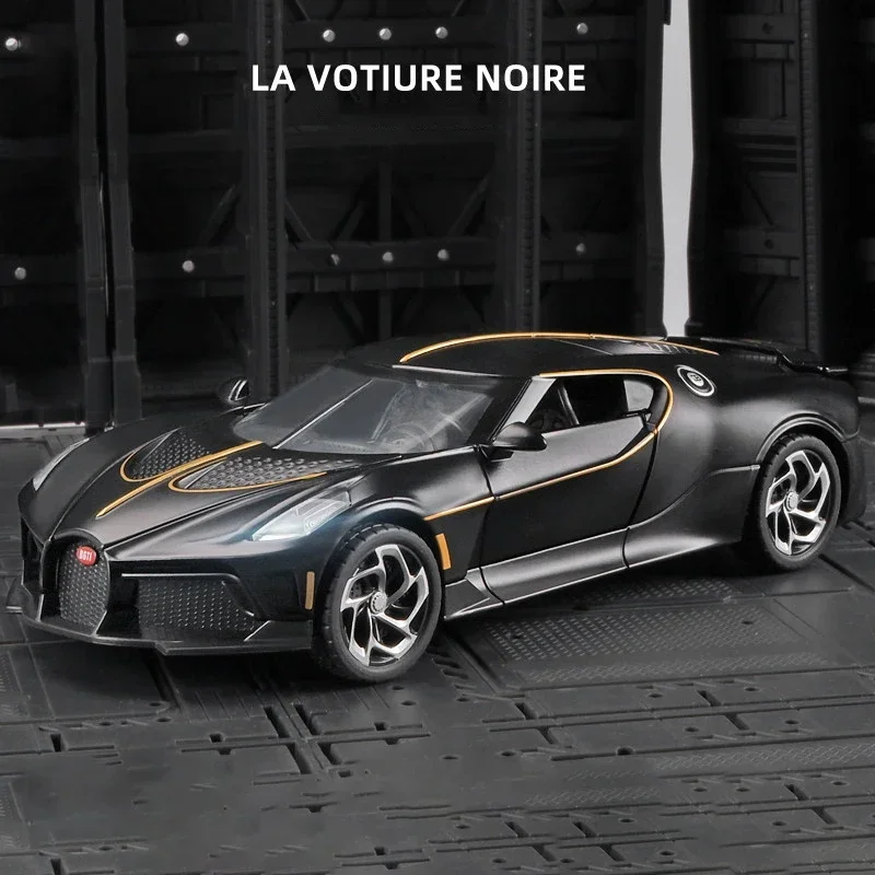 1:24 Bugatti La Voiture Noire Black Dragon Supercar Toy Alloy Car Diecasts & Toy Vehicles Car Model Car Toys For Children 2