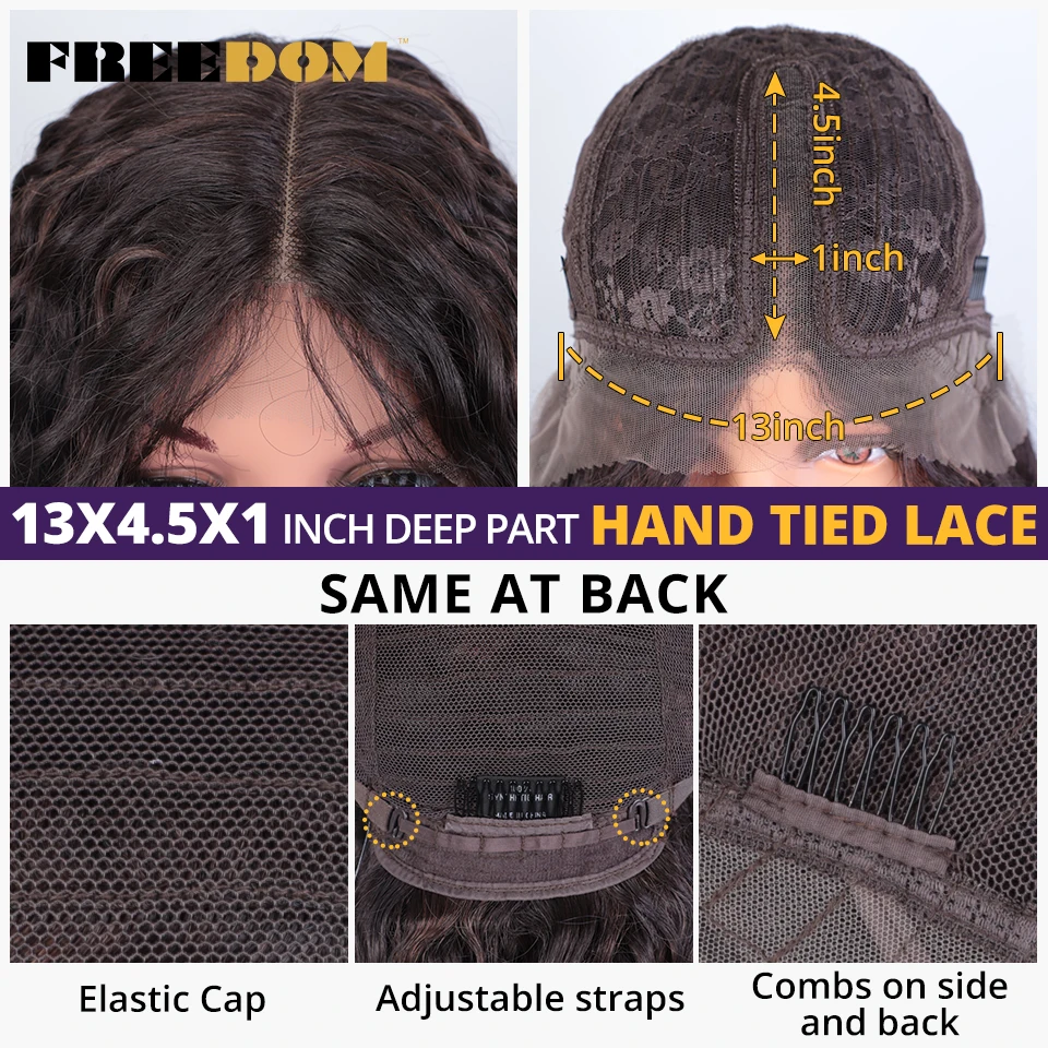 Synthetic Lace Front Wigs 34 Inch Long Curly Hair Lace Wigs For Women Ombre Brown Bug Front Cosplay Wig
