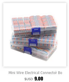Description Picture 5 of item1PC 225 Series Wire Connectors Plug-in Electrical Terminal Block Spliceable One In Multiple Out Splitter Guide Rail Junction Box