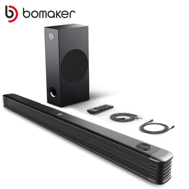 BOMAKER 150W TV SoundBar 2 1 Bluetooth Speaker 5 0 Home Theater System 3D Surround Sound