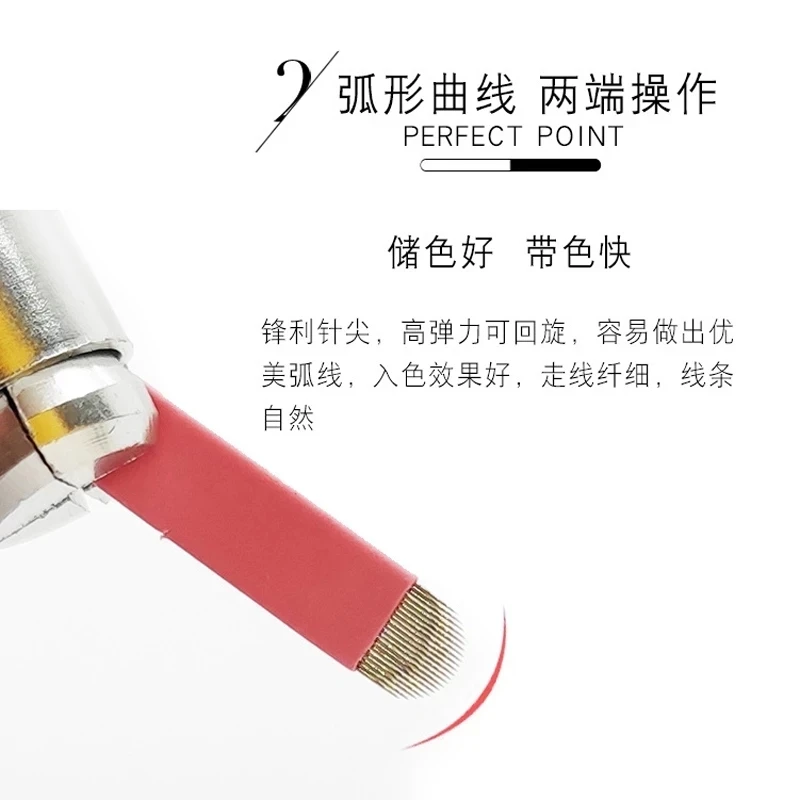 20pcs 0.15mm Microblading Disposable Flex Tattoo Needles Nano Sterile Permanent Makeup Eyebrow Supplies Manual Pen Blades
