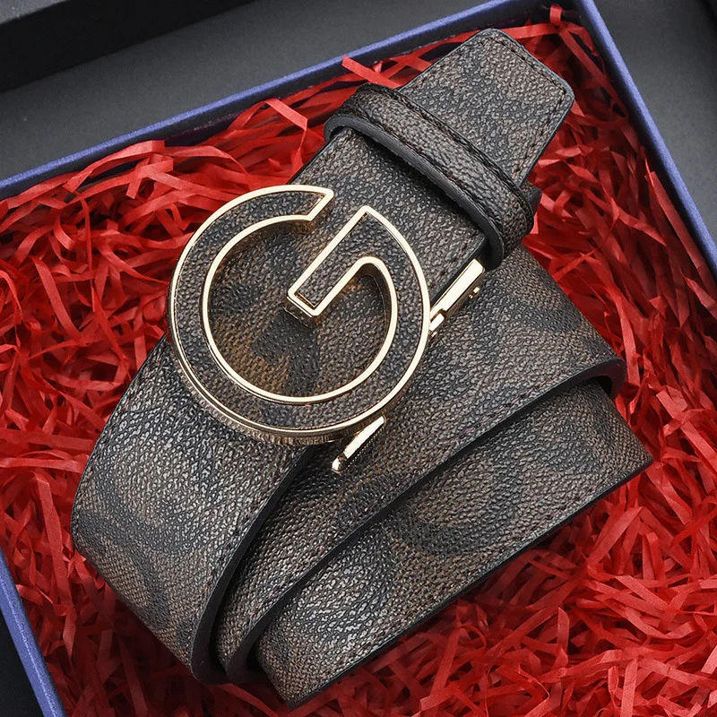 New Business Men Belts Casual Fashion Luxury Lady Designer Famous Brand Male G Buckle Women Leather Belt for women dress