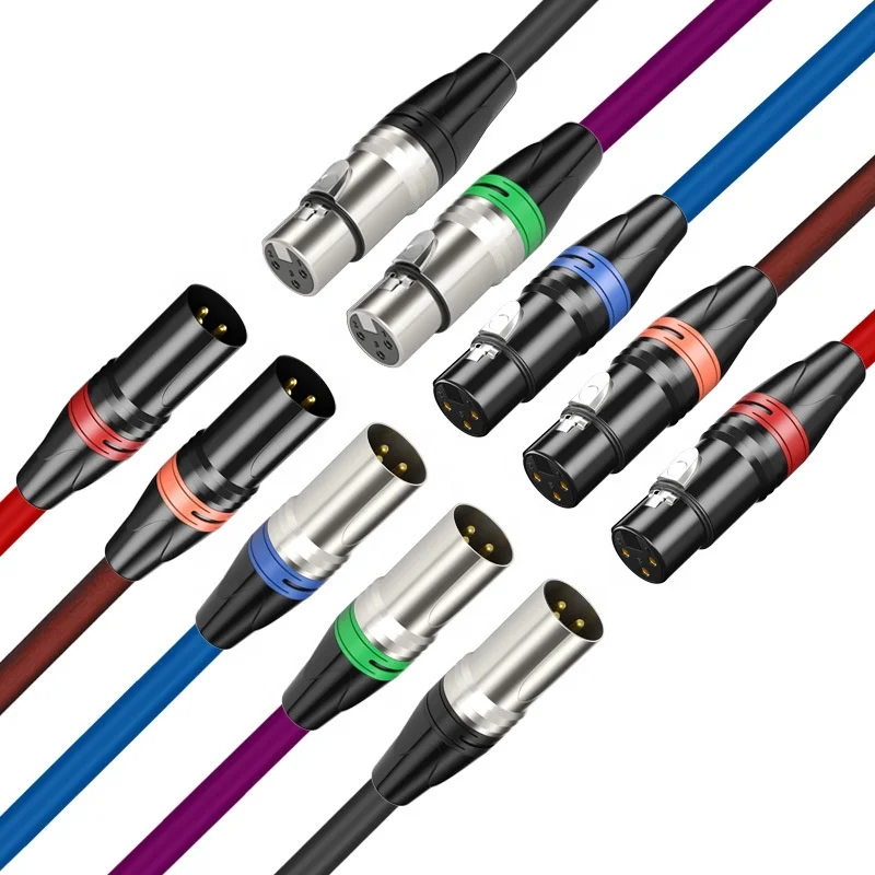 

100pcs Cantell Manufacturer High quality 1m audio cable for Microphone MIC Instrument Guitar 3PIN Male to Female XLR Cable