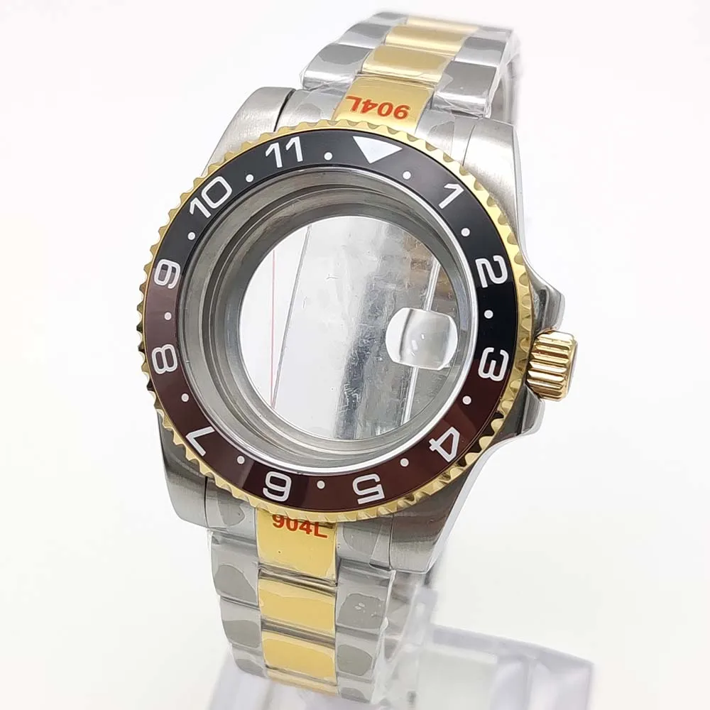 Men's Gold Sandwich Case Automatic Watch with Sapphire Glass, 40mm Water Resistant Design