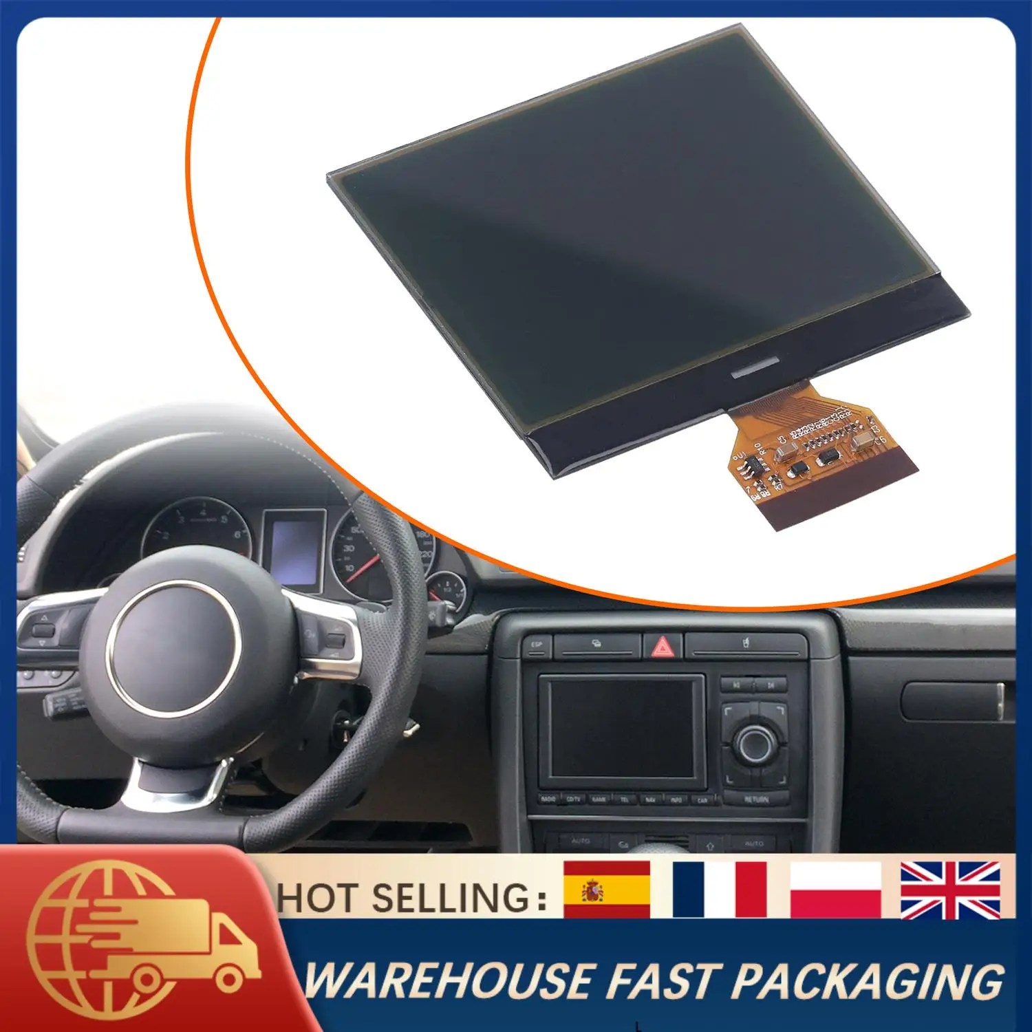 Instrument Cluster LCD Display Screen Replacement For Audi A4 B6 B7 ...