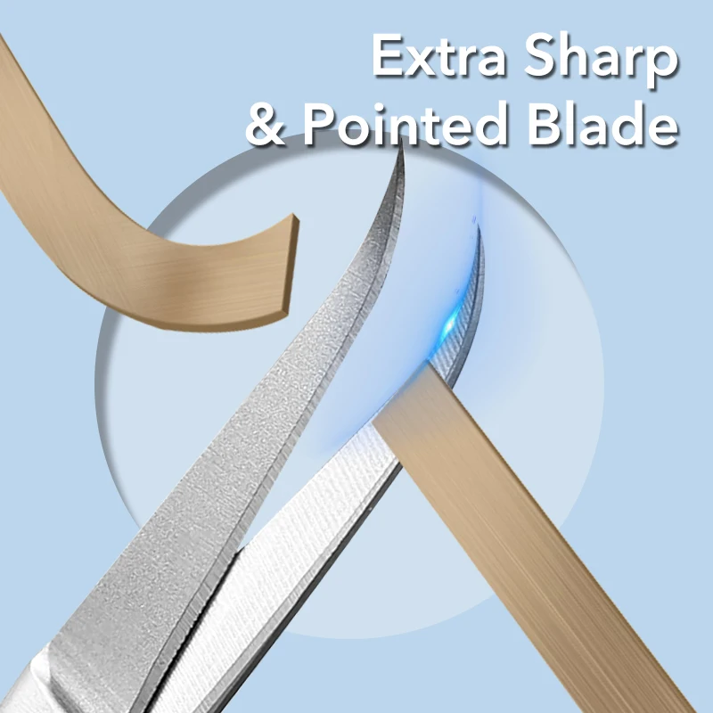 Cuticle Scissors 1Pcs Russian Style Sharp Precision Curved Tip Nail Dead Skin and Hangnail Scissors Professional Cuticle Trimmer