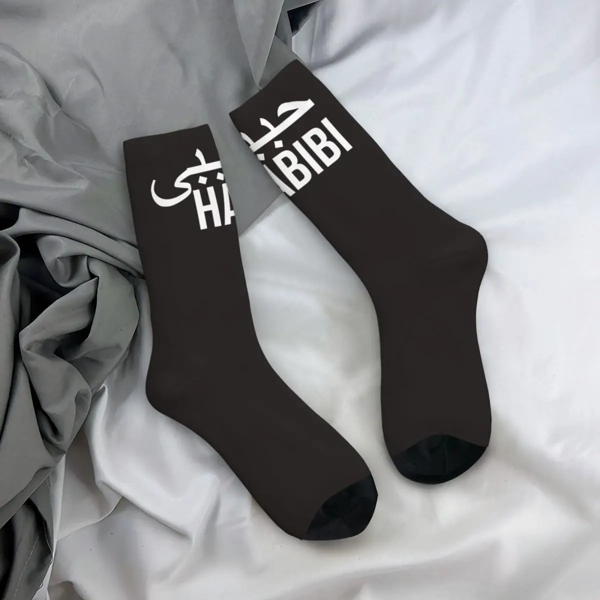 해피 퍼니 하라주쿠 하비비 아라비아 러브 양말 남성용 여성용, 고품질 양말, 봄 여름 가을 겨울