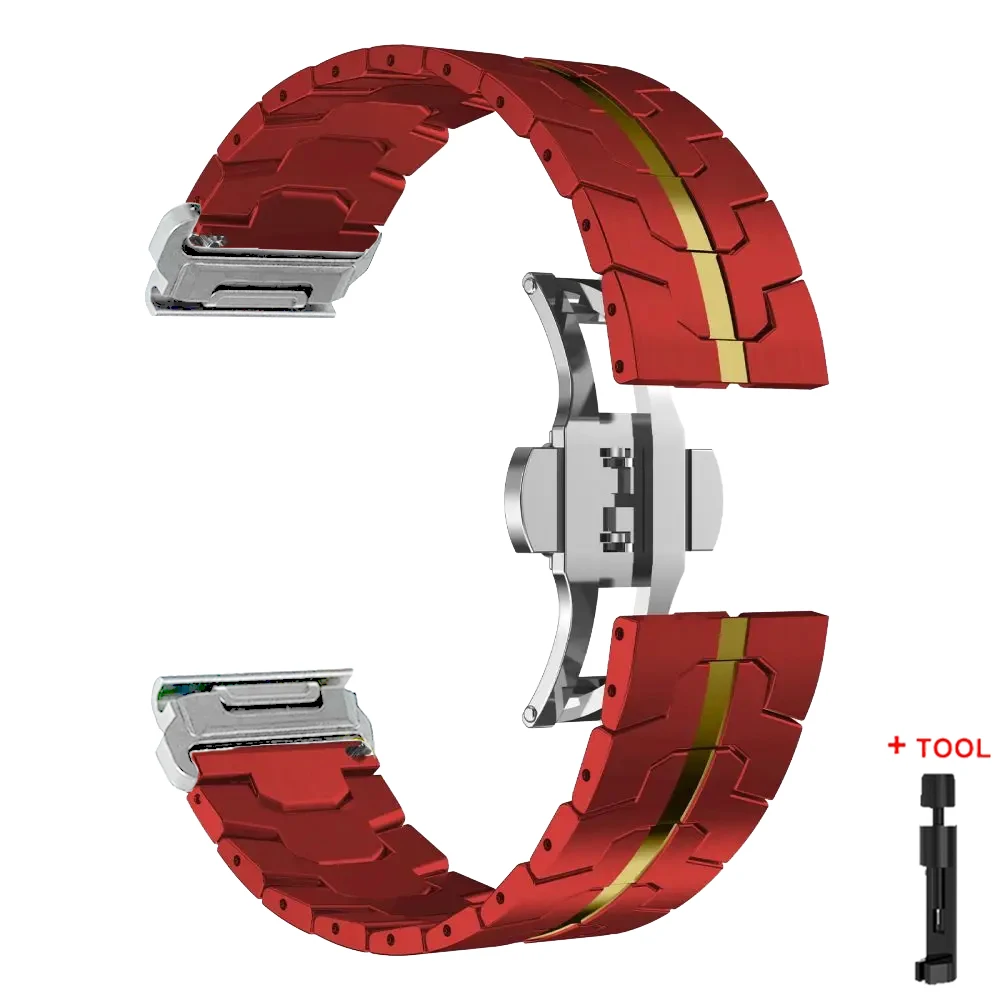 Enhanced QuickFit Titanium Color Stainless Steel Watch Strap