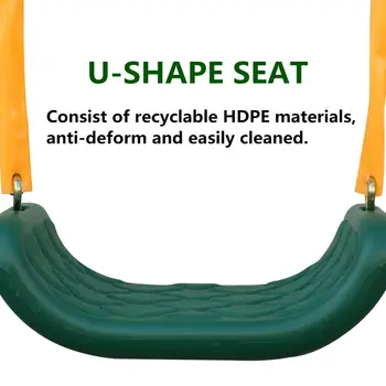 Metal Swing Set Outdoor with Glider for Kids, Toddlers, Children 4