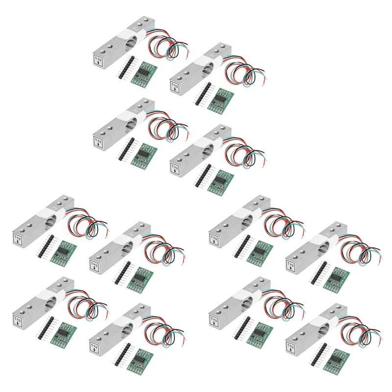 【In-Stock】 A76X-Digital Load Cell Weight Sensor,12Set 5KG Load Cell HX711 AD Weighit Amplifier Module Pressure Sensor Ar Duino Load Cell.