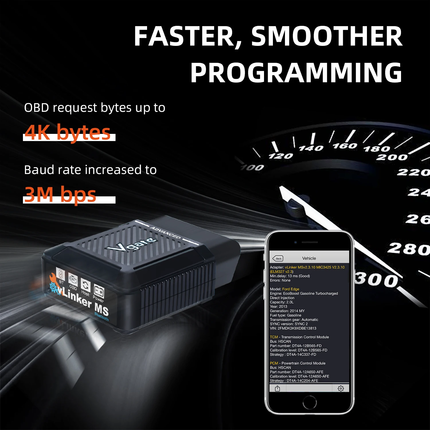 Vgate vLinker MS Upgrade ELM327 Bluetooth Support iOS/PC/Android Car Scanner OBD Auto Diagnostic Tool OBD 2 Scan PK ELM 327 V1 5 6