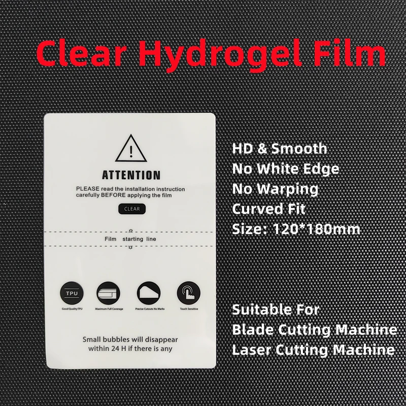 50pcs EPU HD Thickness Mobile Phone Screen Protector TPU Hydrogel Film Matte Hydrogel Film for Auto Film Cutter Plotter Machine