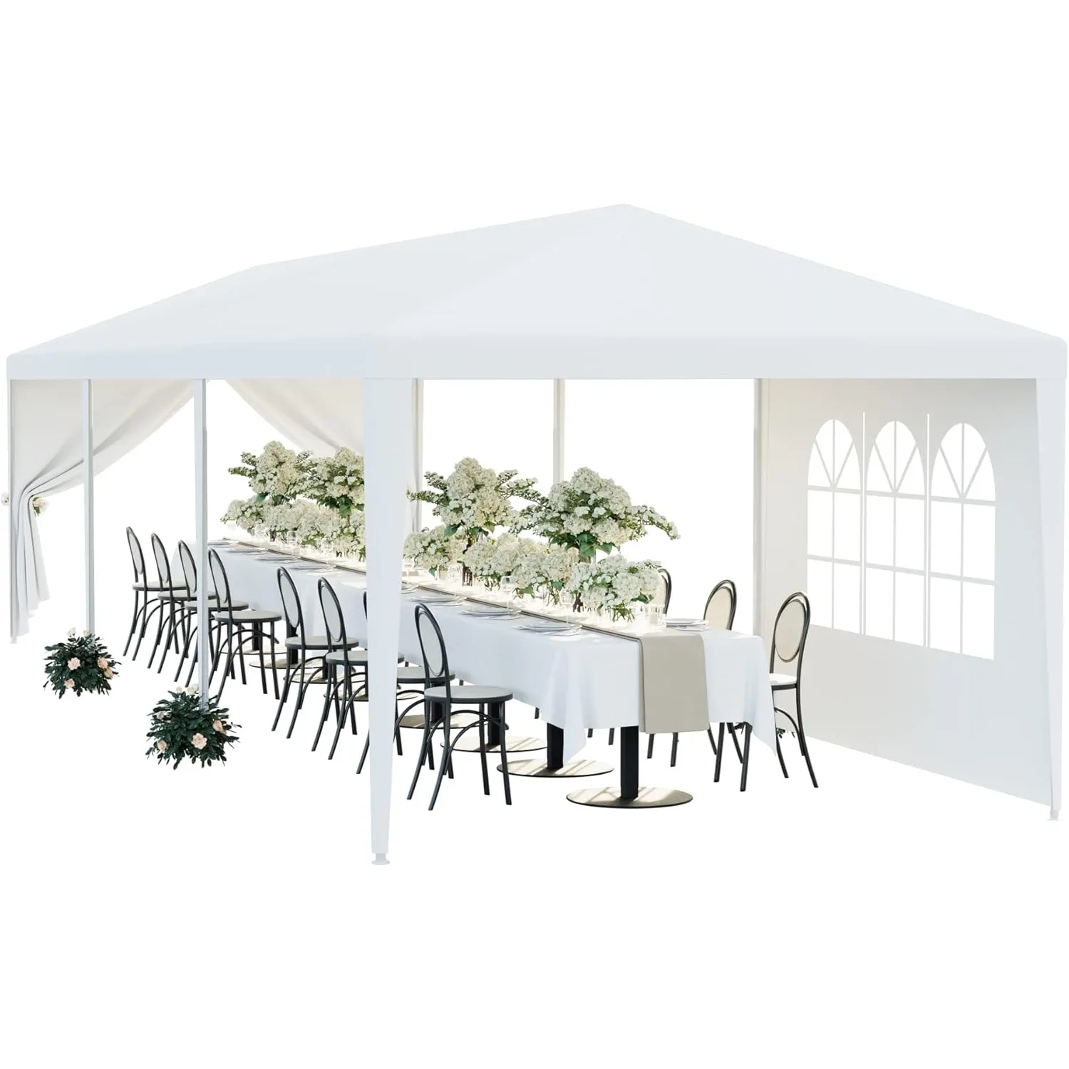 10'x30' Outdoor Party Wedding Tent Canopy Waterproof Camping Gazebo BBQ Shelter Pavilion Heavy Duty,8 Removable Sidewalls(10x30) 6