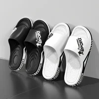 2025 new men's slippers summer PVC men's soft slippers outdoor sports thick anti slip cool slippers beach bathroom home sandals