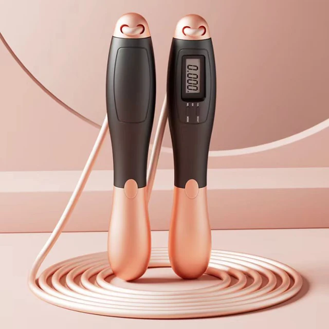 1 set of steel wire rope counting skipping rope cordless weight-bearing skipping rope weight loss fitness equipment sports equip 4