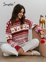 Женский свитер с рождественским узором 1