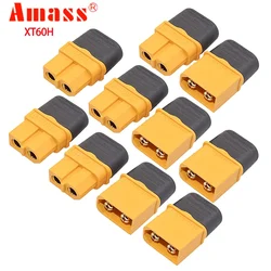 10-Pack Amass XT60h Connectors with Protective Sheath for RC Batteries and Drones (5paris xt60 plug)