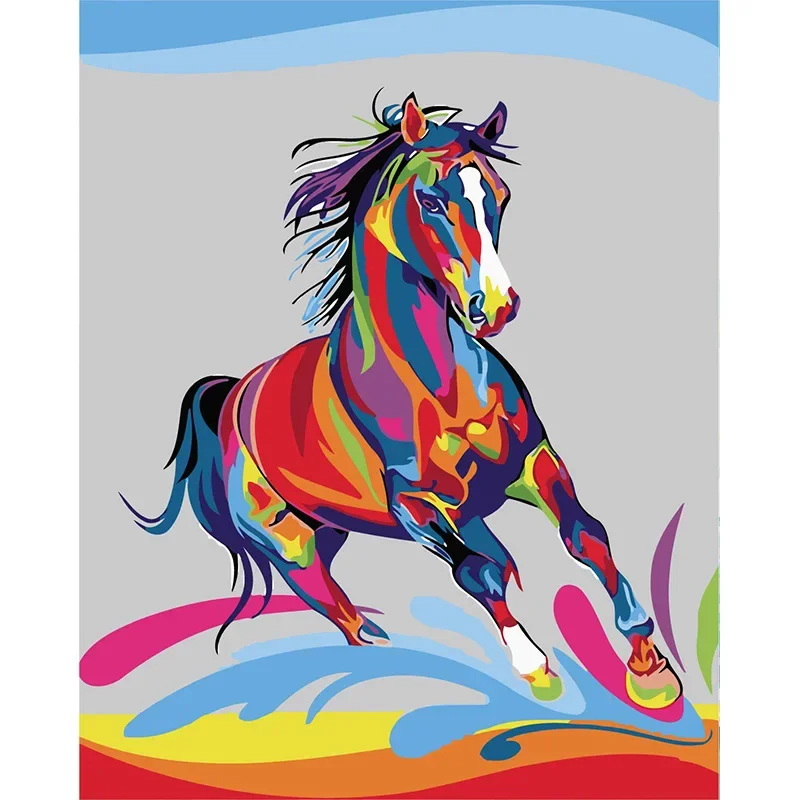 

21999-Tulip diy Цифровая акриловая Цветочная живопись взрыв ручная работа пейзаж живопись