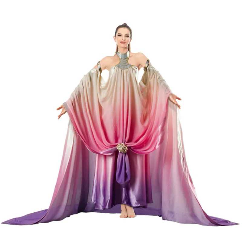 

Padme Cosplay Amidala Fantasy Lake Dress Movie Space Battle Costume Disguise Adult Women Cosplay Roleplay Fantasia Outfits