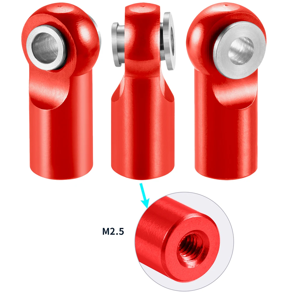 4 Pezzi Asta Estremit&agrave; Testa A Sfera M2 X 15 Mm Blu Per Barca RC &ndash; Uxcell