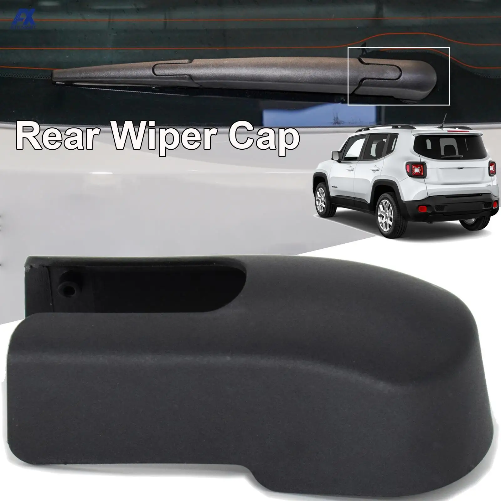 Rear Windshield Windscreen Wiper Arm Cover Mounting Nut Cap For Jeep