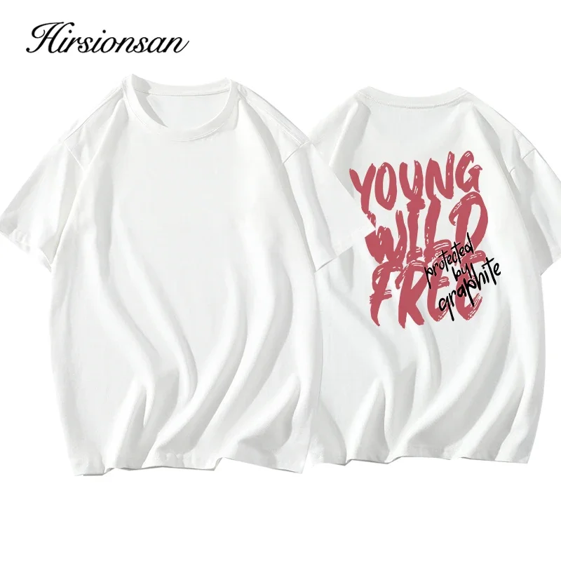 Hirsionsan Vintage Letter V Printed T Shirt Women Summer Cotton Soft Short Sleeve Tee Female Oversized Higt Street Gothic Tops 6