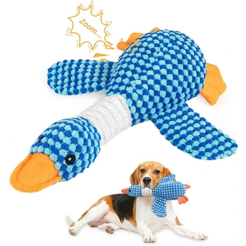 Giocattoli per cani Peluche Giocattolo animale Oca selvatica Giocattolo da masticare per cani di piccola taglia media Gatti Giocattoli per la pulizia dei denti Giocattolo per cigolio per animali domestici per cuccioli
