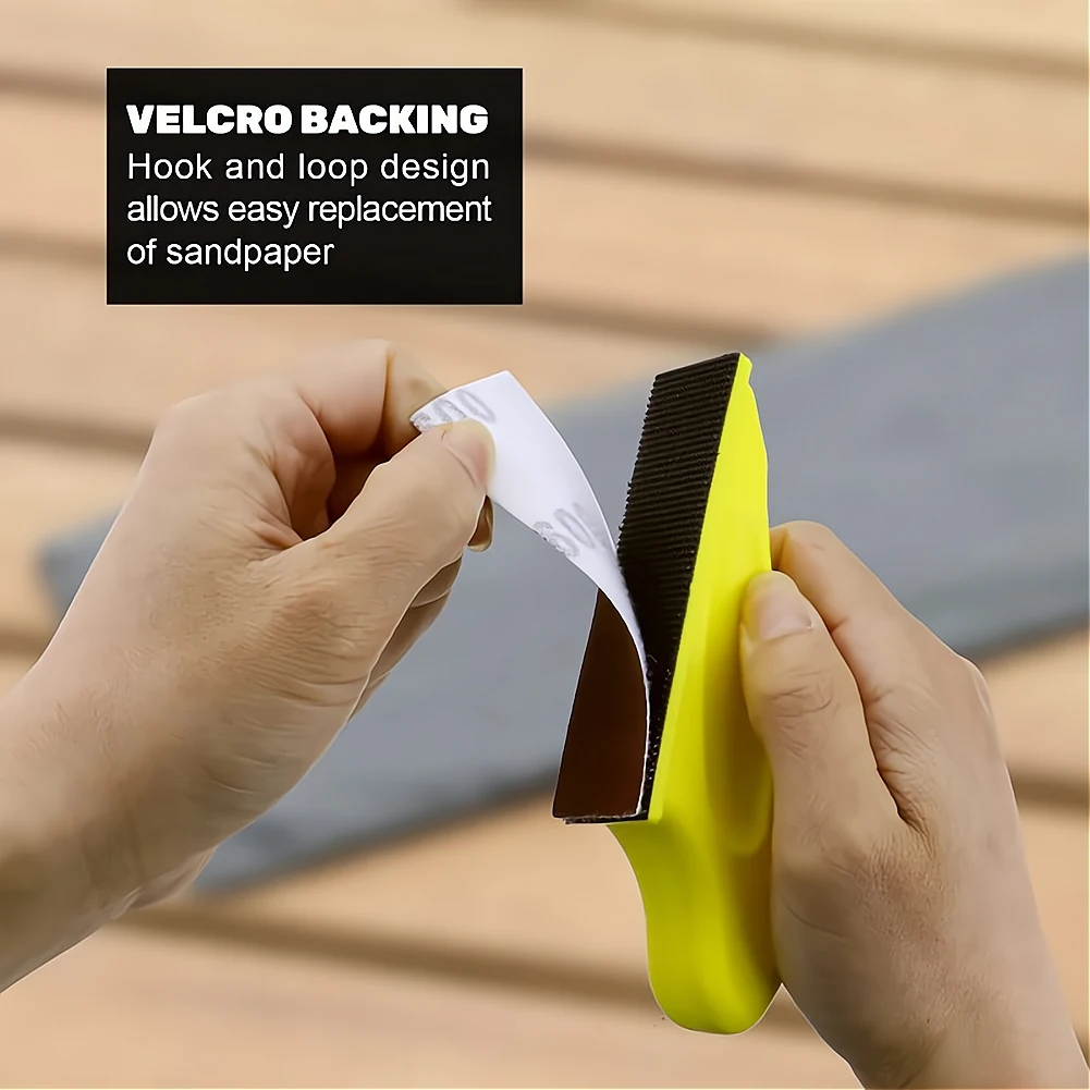 Wet Dry Sanding Strip Detail Tool Hand Millstone Hand Sanding Tool Grinding Sponge Abrasive Tool for Wood Furniture Metal Glass