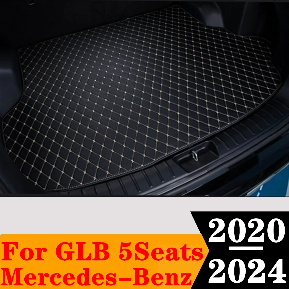 

Коврик для багажника автомобиля Mercedes-Benz GLB, 5 сидений, 2024, 2023, 22, 2021, 20, коврик для багажника, ковер, Задняя подкладка для груза, аксессуары
