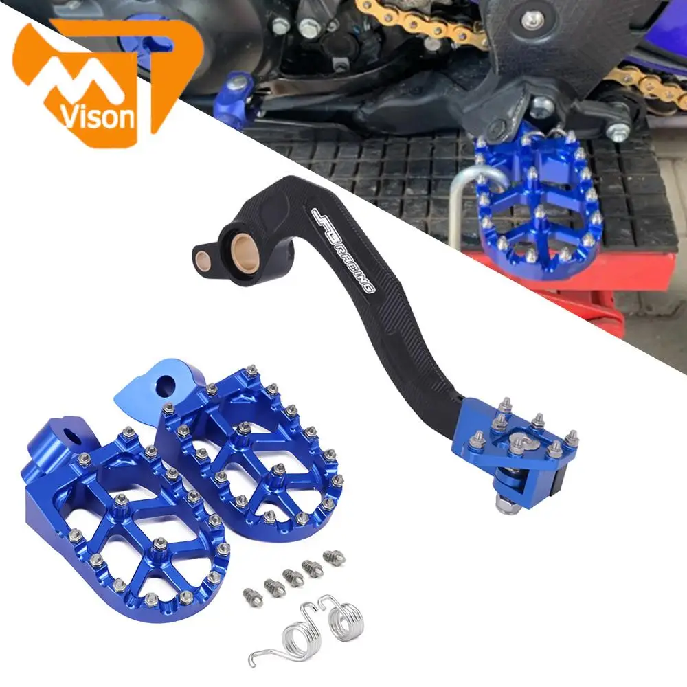 Motorcycle Gear Shifter CNC Brake Shifter Lever Footpegs Pedals for Yamaha YZ125 YZ250 YZ125X YZ250X YZ125G YZ250G YZ 125 250 2005 -