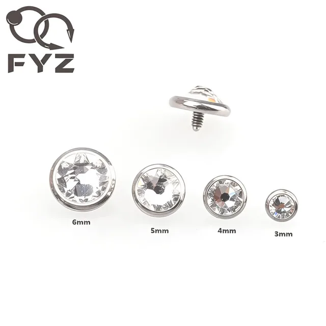 7 Pietre CZ Fiore Micro Dermal In Titanio - Gioielli Per Piercing Cutaneo, Colore Rosa - Foto 5