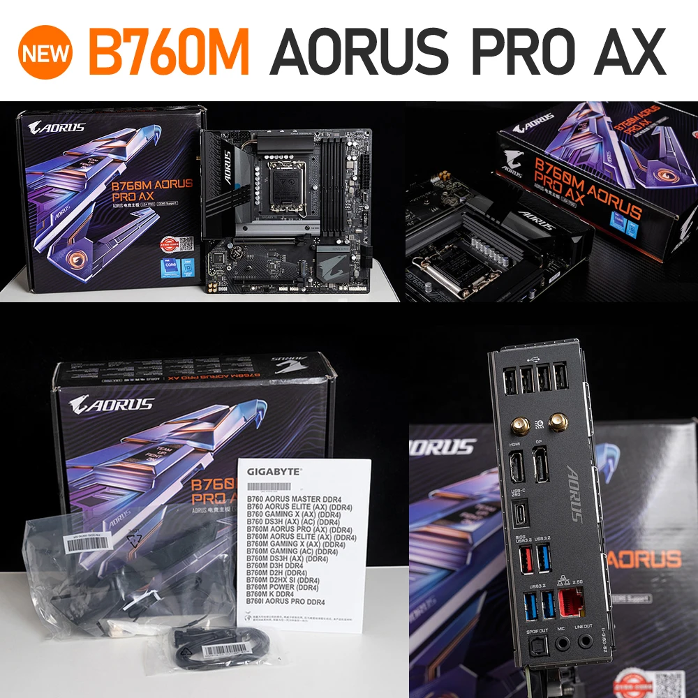 GIGABYTE B760M AORUS PRO AX WIFI Motherboard CPU With Core i5 13400 Set  Intel B760 Gaming DDR5 Mainboard Support 7600 MHz OC New - AliExpress