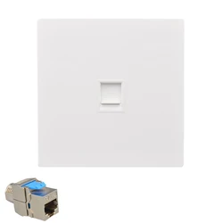 High - Speed CAT8 Ethernet Wall Plate with Shielded RJ45 Port (CAT8)