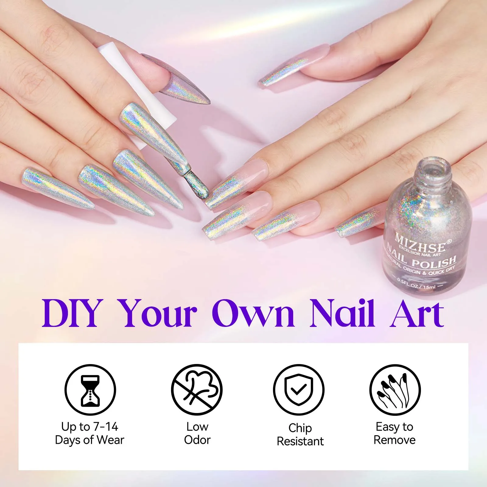 Laser Nail Polish 15 ML Semis Permanent UV Led Gel