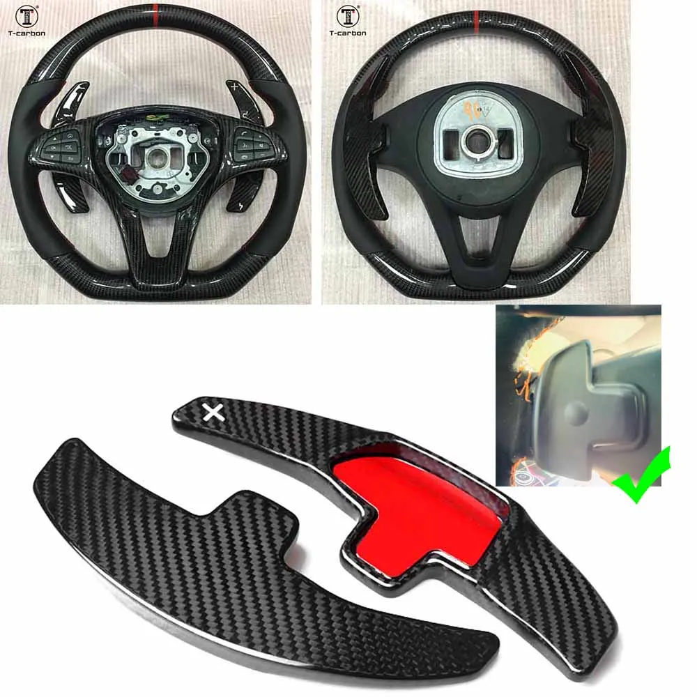 

Car Carbon Fiber Steering Wheel Paddle Shift For Benz C180L C260L GLE CLA C200L GLC S Class 2015 2016 & E300 E200 2016 2017