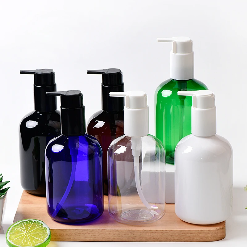 

20pcs 300ml Empty PET Plastic Bottle Cosmetic Packaging Press Pump Bottle 10oz Shampoo Body Wash Empty Bottle