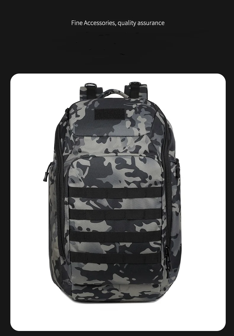 Outdoor camouflage tactical off-road backpack, multifunctional camping, tourism, and mountaineering bag