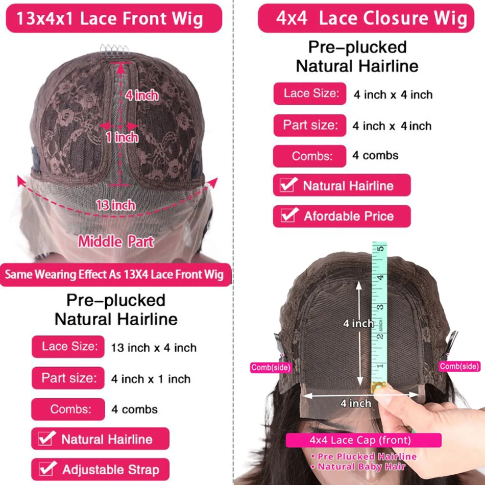 Lace front wigs Deep curly bob T part lace wig Brazilian human hair With baby hair Short bob wig 4x4 lace closure wigs For women Deep wave
