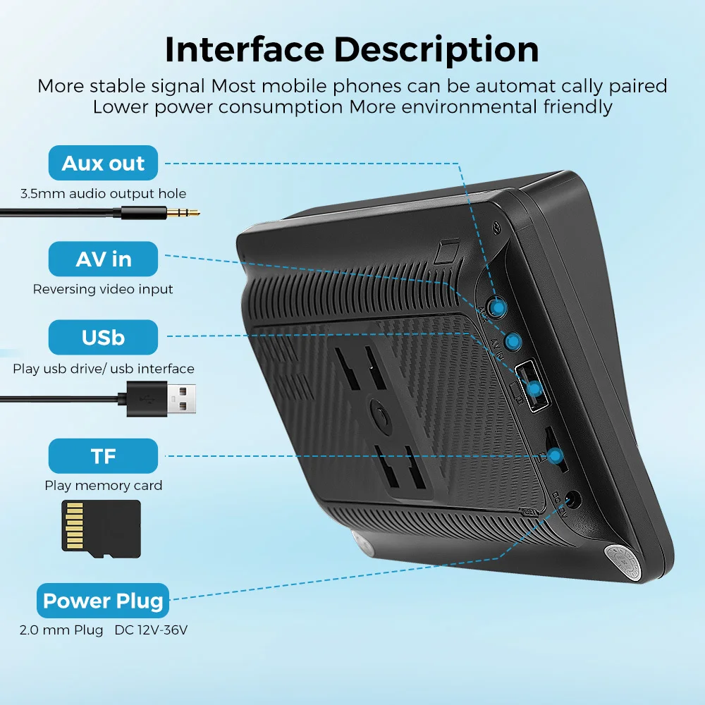 S65c5f5a87f0344c799c38b82b8f7e707J Universal 7 Inch Car Radio Wireless Carplay Android Auto Car Stereo