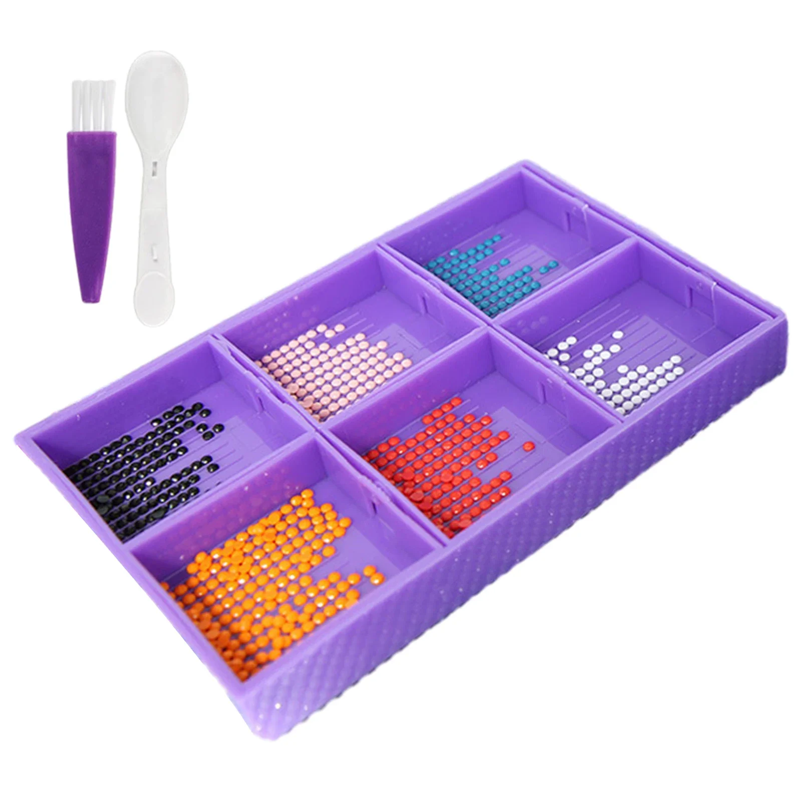 9pcs Rhinestone Bead Storage Painting Tray Reusable Diamond Accessories DIY Craft